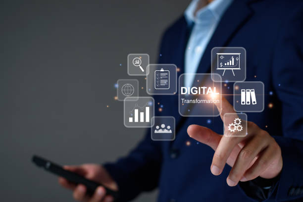 digital transformation technology strategy, digitization and digitalization of business processes and data, optimize and automate operations, business service management, internet and cloud computing. - 數(shù)字化 個照片及圖片檔